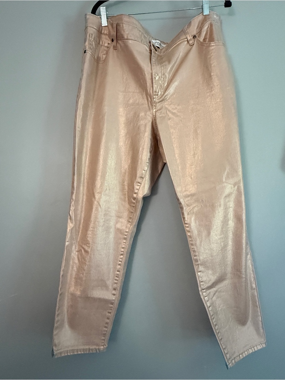 Lane Bryant Sz 22 Rose gold jean style pants w/stretch